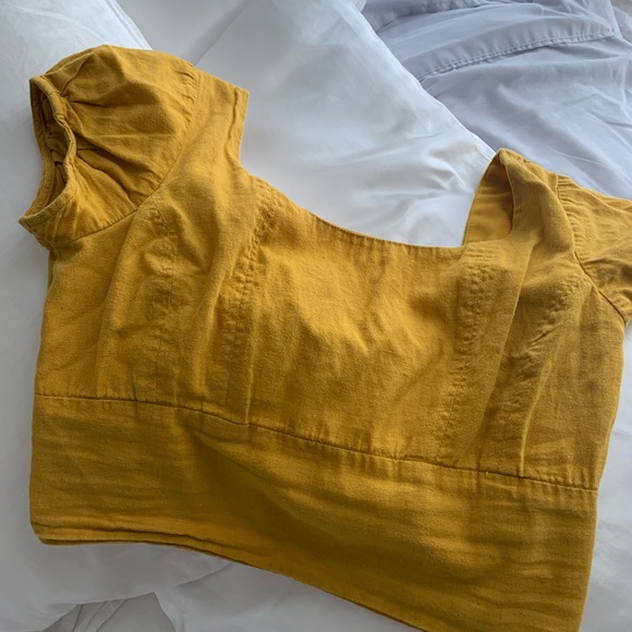 Mustard Crop Top - Picture 2 of 4